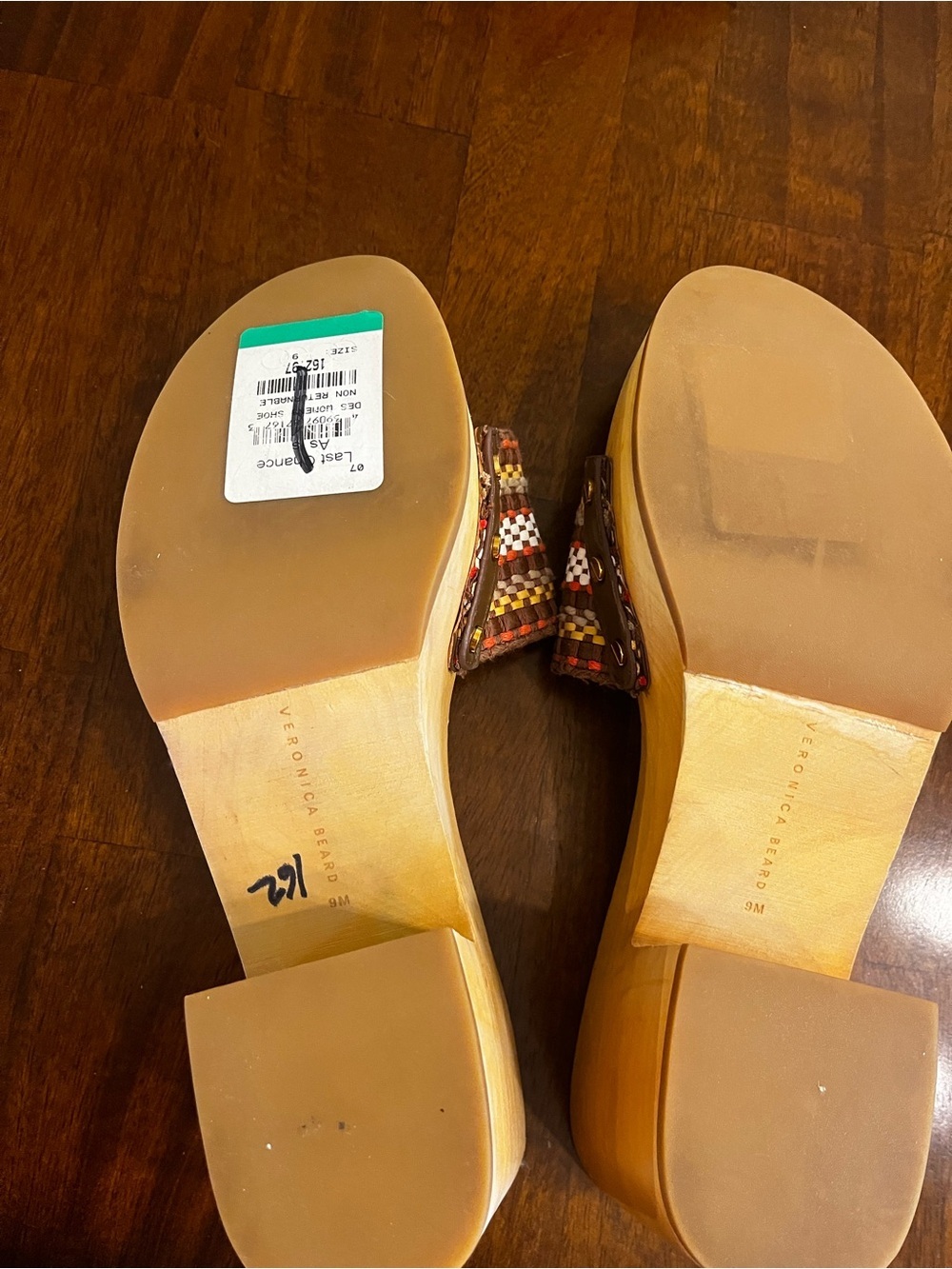 $330 NWOB Veronica Beard Hannalee woven platform clog mules - Picture 3 of 5
